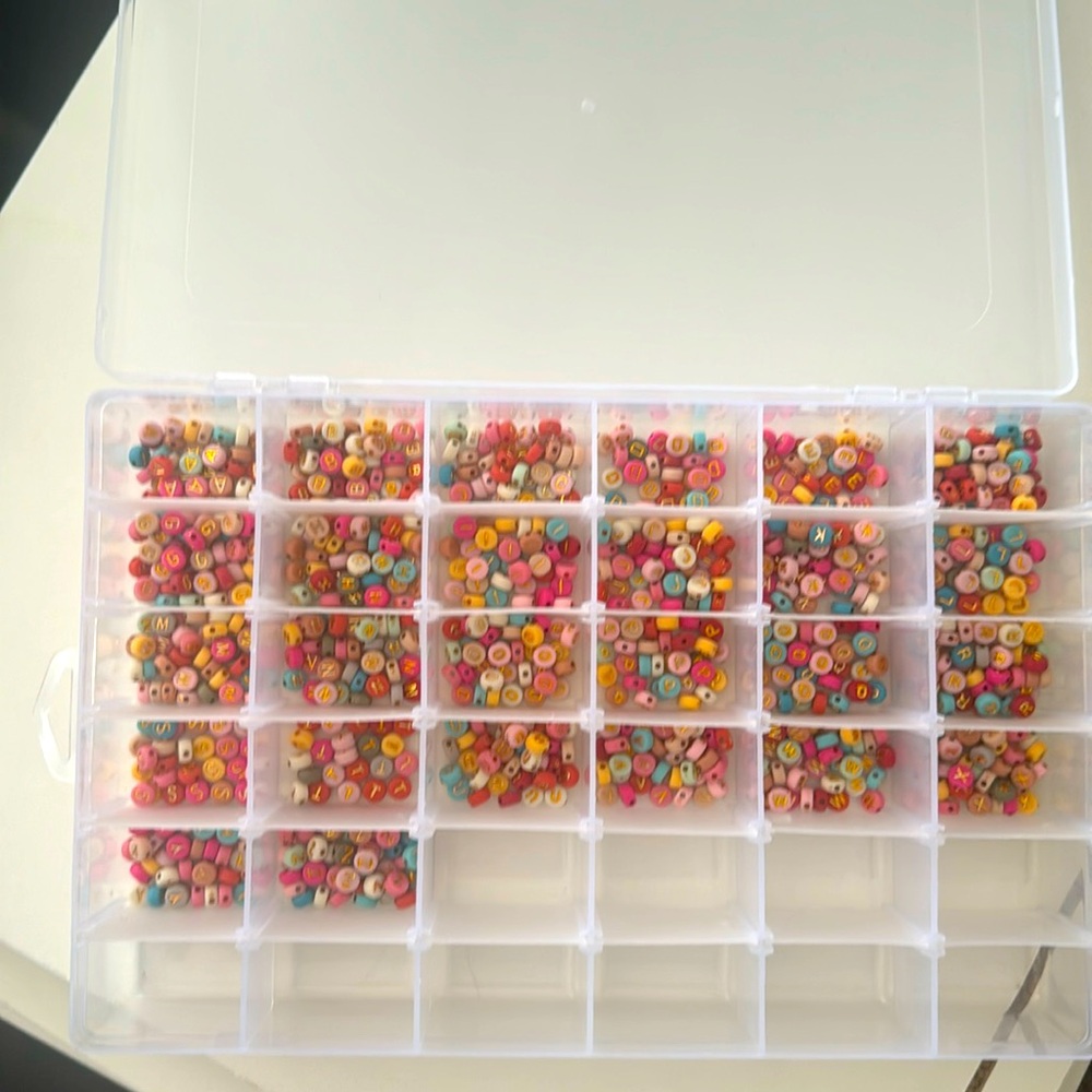 Color letter beads jewelry making